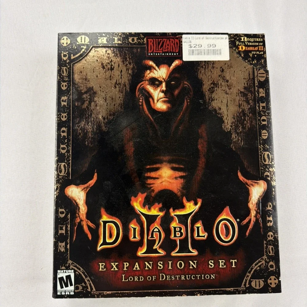 Diablo II 2 Lord of Destruction Expansion Set Big Box Complete + Strategy Guide